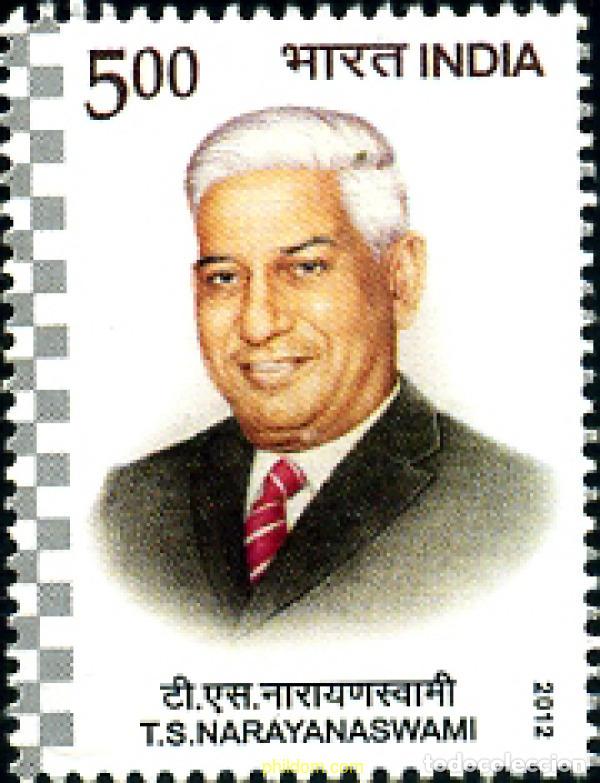 Selos: 295558 MNH INDIA 2012 T. S. NARAYANASWAMI, 1911 - 1968
