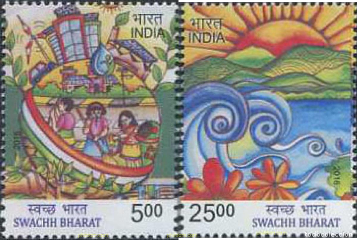 Sellos: 371361 MNH INDIA 2016 PLAN NACIONAL PARA LIMPIAR INDIA Y TODAS SUS INFRAESTRUCTURAS.