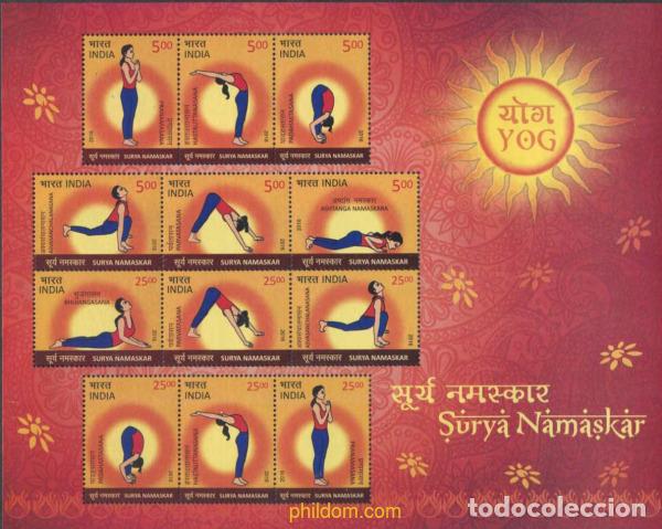 Sellos: 674168 MNH INDIA 2016 DIFERENTES POSICIONES DEL YOGA.