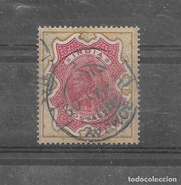Sellos: Sello usado de India Inglesa de 1892-99.