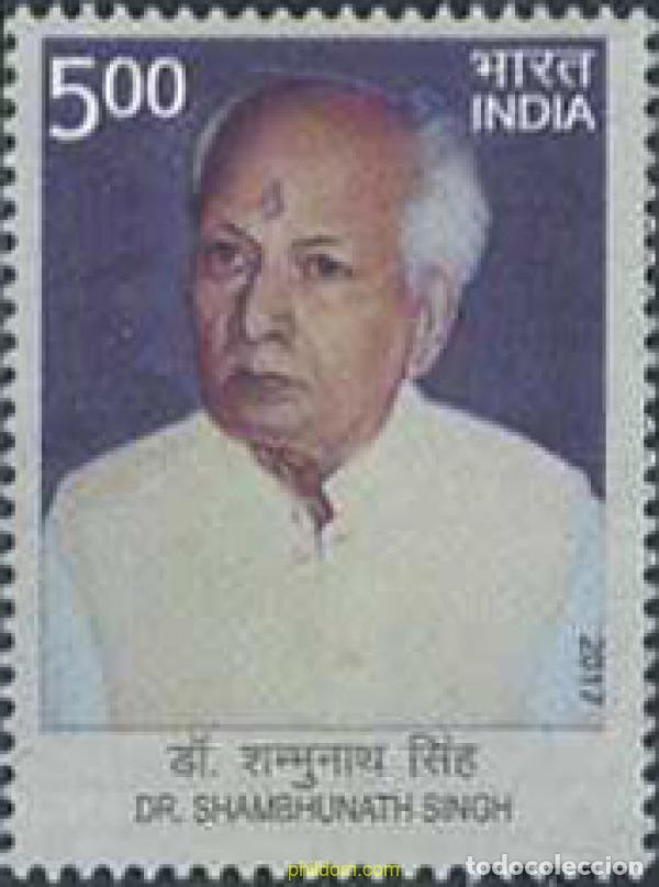 Selos: 674162 MNH INDIA 2017 SHAMBHUNATH SINGH, 1916 - 1991. ESCRITOR.