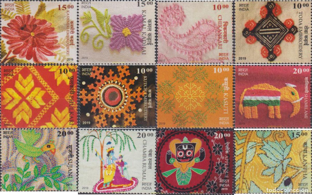 Francobolli: 628342 MNH INDIA 2019 BORDADOS DE INDIA.