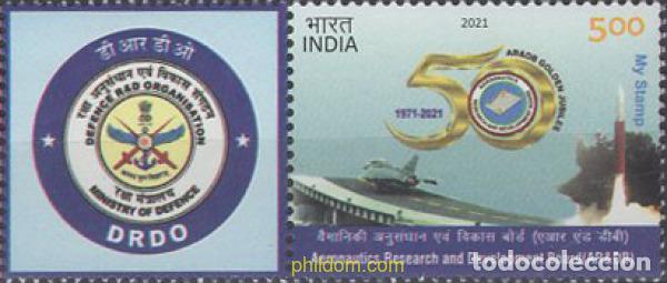 Sellos: 652984 MNH INDIA 2021 ANIVERSARIO DEL INSTITUTO DE INVESTIGACI&oacute;N AERON&aacute;UTICA Y DESARROLLO.
