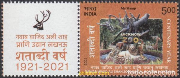 Selos: 671281 MNH INDIA 2021 CENTENARIO DE LOS JARDINES DEL ZOOL&oacute;GICO DE NAWAB ALI SHAH