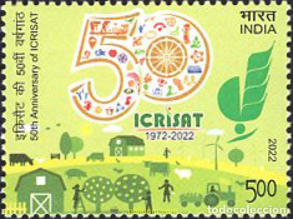 Selos: 677025 MNH INDIA 2022 ANIVERSARIO DEL INSTITUTO INTERNACIONAL DE INVESTIGACI&oacute;N DE CULTIVOS PARA LO
