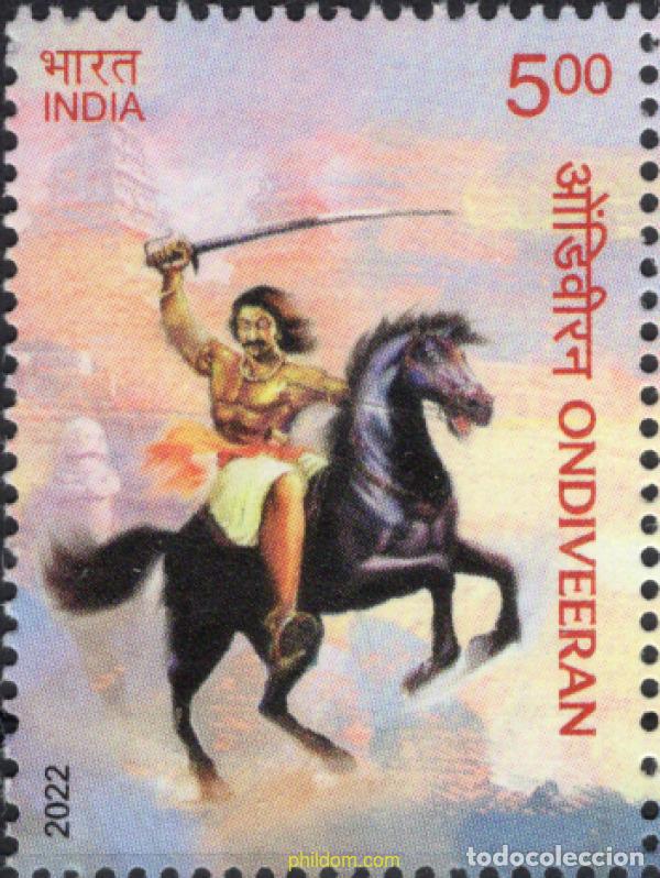 Selos: 705759 MNH INDIA 2022 ONDIVEERAN PAGADAI, L&iacute;DER EN LA LUCHA CONTRA LA OCUPACI&oacute;N BRIT&aacute;NICA.