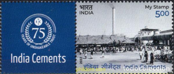 Stamps: 696182 MNH INDIA 2022 75 ANIVERSARIO DE INDUSTRIA NACIONAL CEMENTERA.