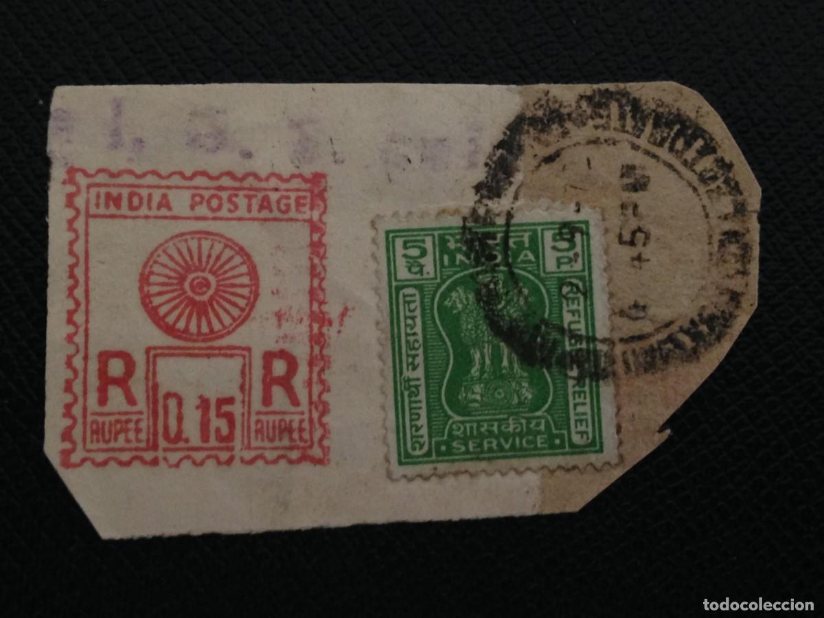 Francobolli: Stamps : rare timbre de l'Inde : Empreinte de machine &agrave; affranchir