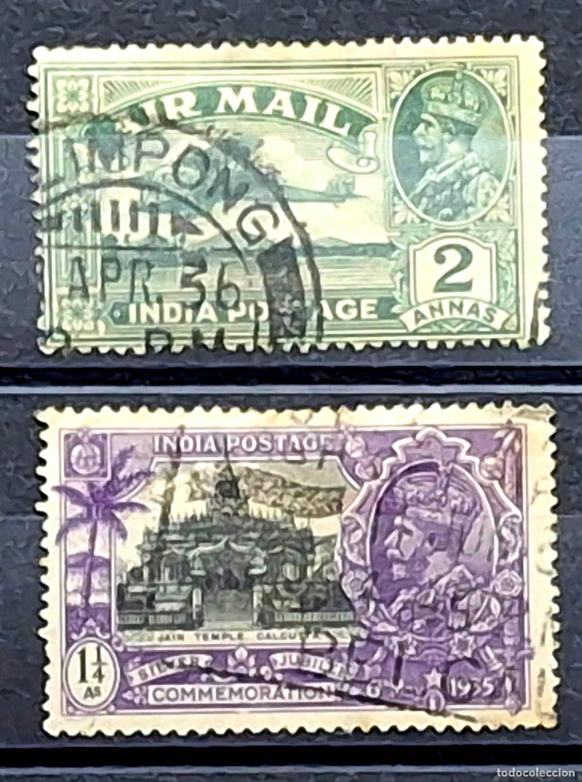 Sellos: 2 sellos de India- 1920-1930