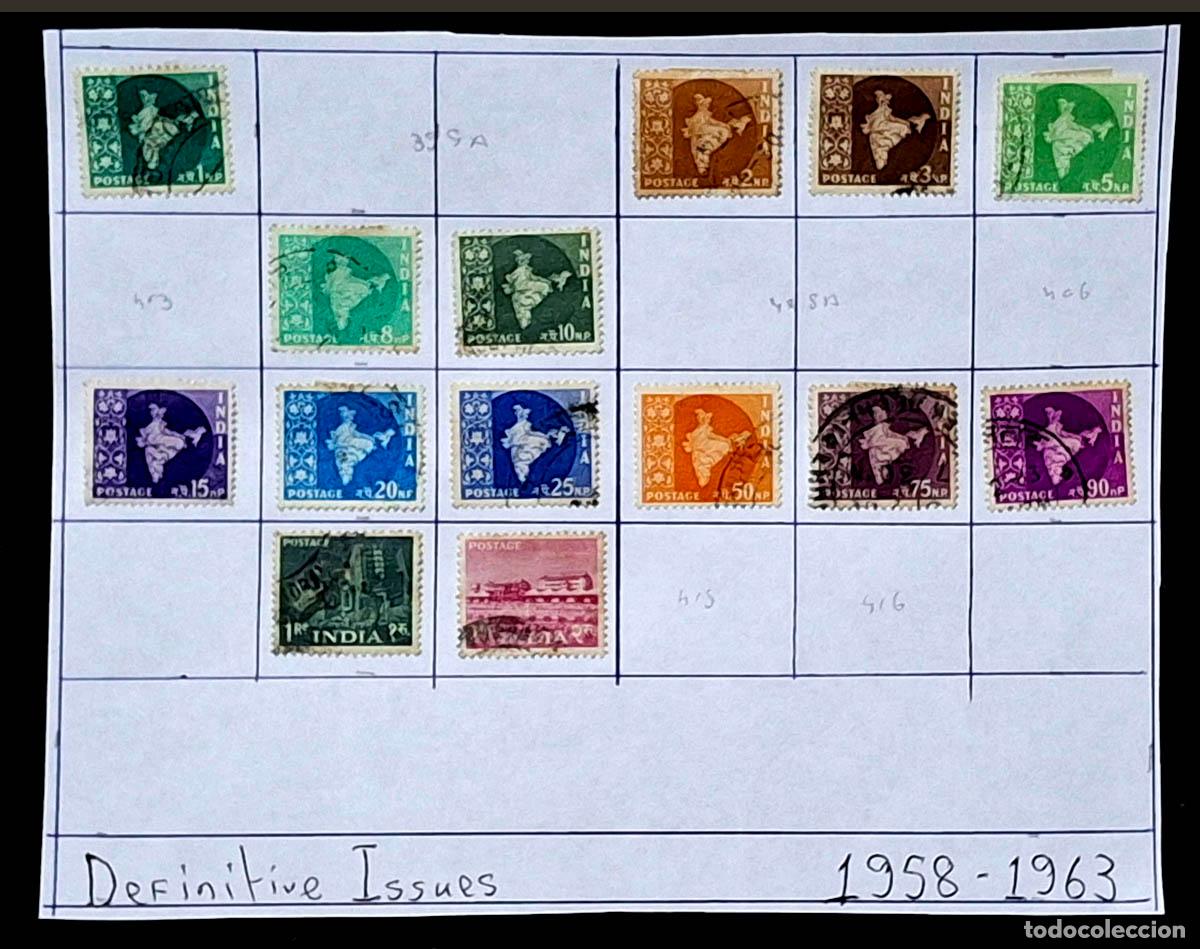Sellos: 1958-1963, 14 sellos de India