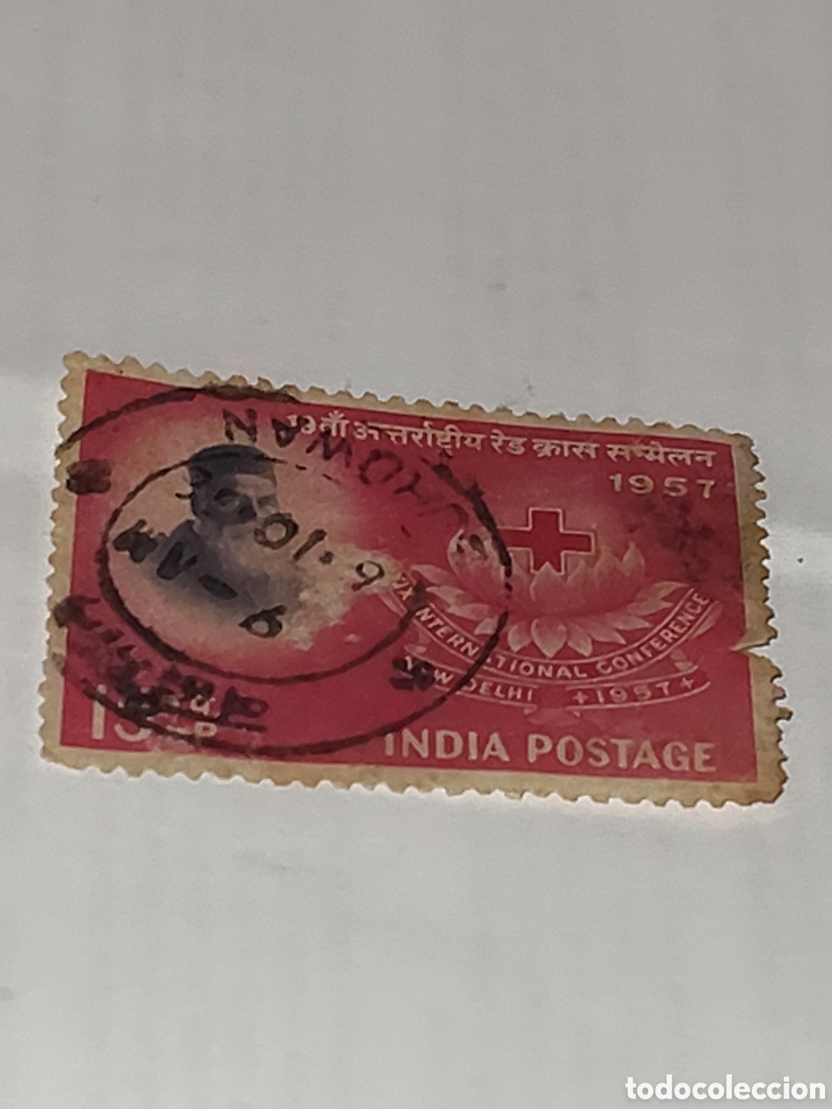 Sellos: Sello de la India 19 conferencia internacional de la Cruz Roja 1957