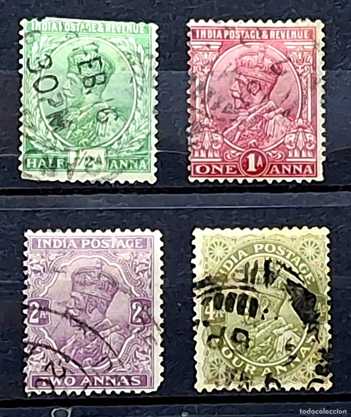 Sellos: 4 sellos de India- 1920-1930 - Foto 1