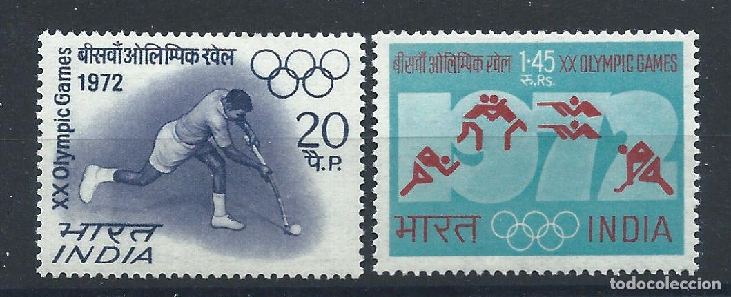 Sellos: Inde N&deg;340/41** (MNH) 1972 - J.O de Munich