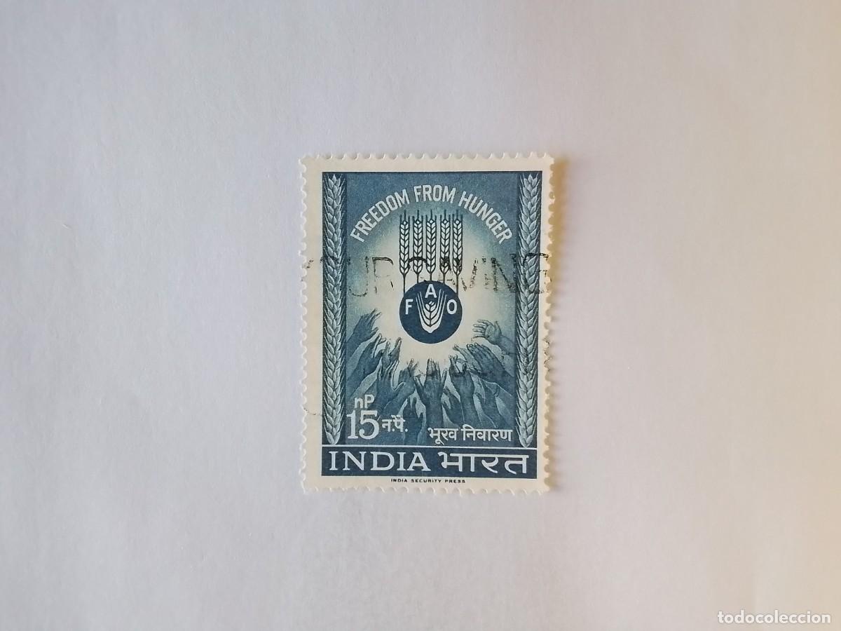 Sellos: A&Ntilde;O 1963 INDIA SELLO USADO