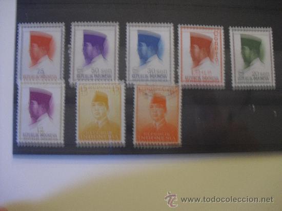 Sellos: 8 Sellos de indonesia. - Foto 1