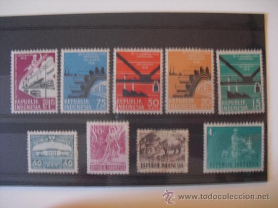Sellos: 9 sellos de Indonesia. - Foto 1
