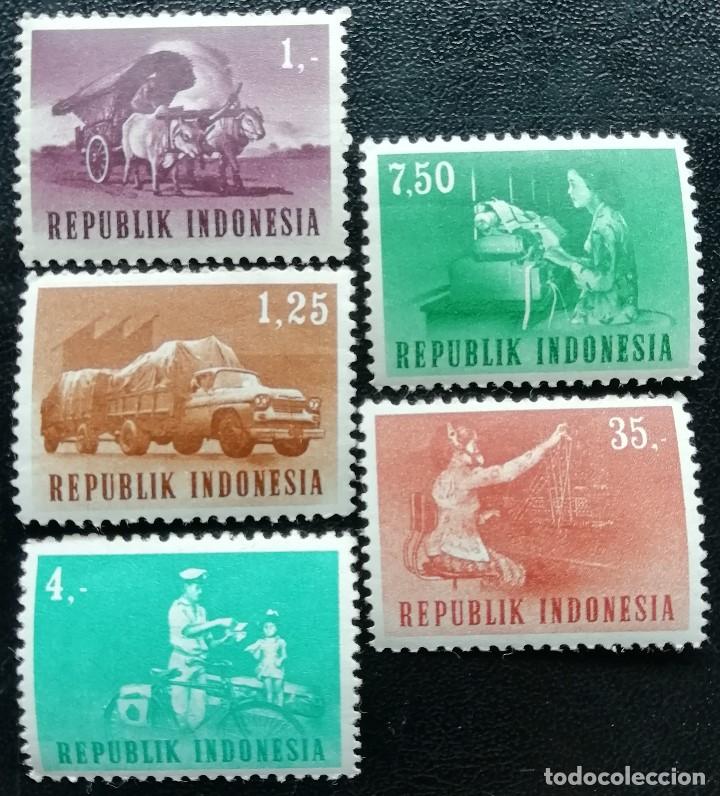 1964. TRANSPORTES. INDONESIA. 377, 378, 382, 384, 388.TRANSPORTES/COMUNICACIONES. NUEVO (Sellos - Extranjero - Asia - Indonesia)