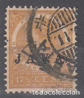 Sellos: JAVA. SELLO DE HOLANDA SOBRECARGA JAVA EN NEGRO. USADO. - Foto 1