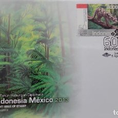 Sellos: SO) 2013 INDONESIA, JOINT ISSUE, ANIMALS, JAGUAR, FDC. Lote 338119853