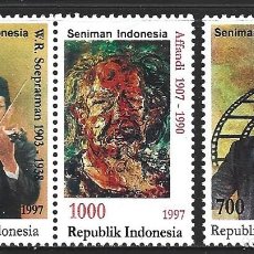 Sellos: INDONESIA 1512/14** - AÑO 1997 - ARTISTAS INDONESIOS