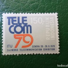 Sellos: INDONESIA, 1979, 3 EXPOSICION INTERNACIONAL DE TELECOMUNICACIONES, TELECOM-79, YVERT 858. Lote 363820335