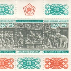 Sellos: HB108A - INDONESIA 1968 - YVERT HB 10 ** NUEVO SIN FIJASELLOS - SALVAR MONUMENTOS BOROBUDUR