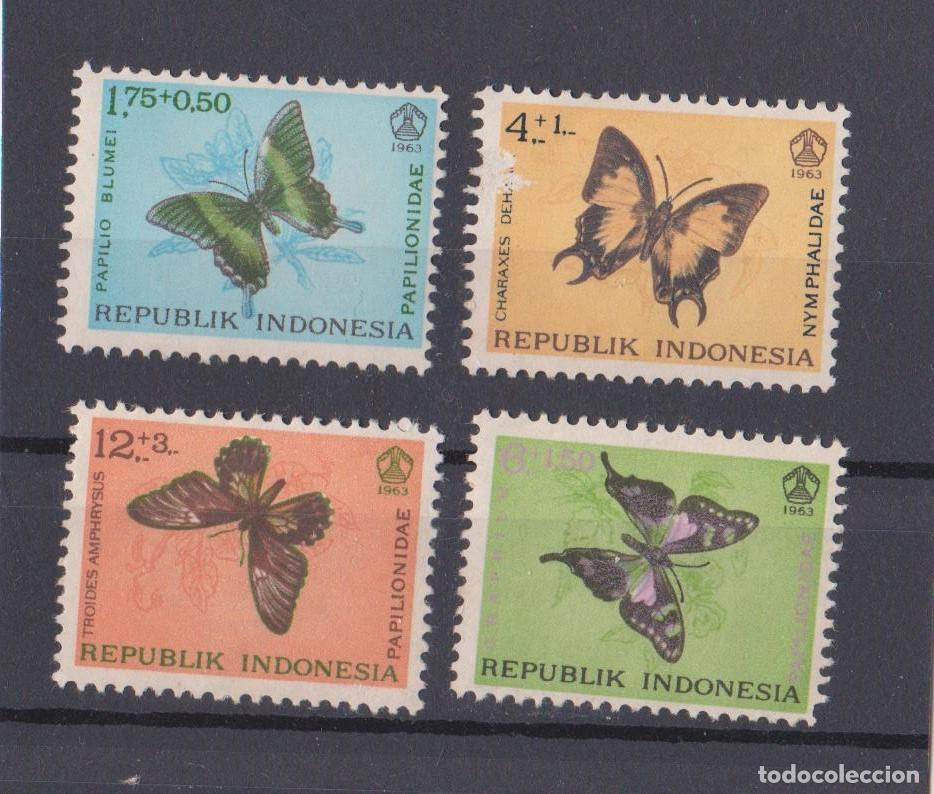 Sellos: INDONESIA 1963 MARIPOSAS - Foto 1