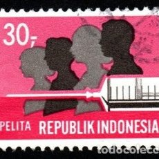 Sellos: INDONESIA. PLAN QUINQUENAL. ATENCIÓN MÉDICA. 1969. YT-579. USADO