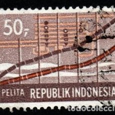 Sellos: INDONESIA. PLAN QUINQUENAL. INDUSTRIA PESQUERA. 1969. YT-581. USADO