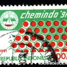 Sellos: INDONESIA. CHEMINDO '91”, SURABAYA. 1991. YT-1163. USADO
