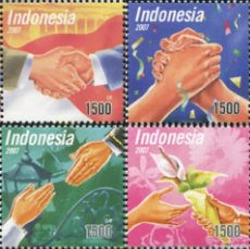 Sellos: 601889 MNH INDONESIA 2007 SELLOS CON MENSAJES