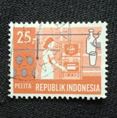 Sellos: SELLO REPUBLIK INDONESIA 25, PLAN DE RECONSTRUCCIÓN 1969