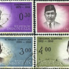 Sellos: 355736 USED INDONESIA 1961 PERSONAJES