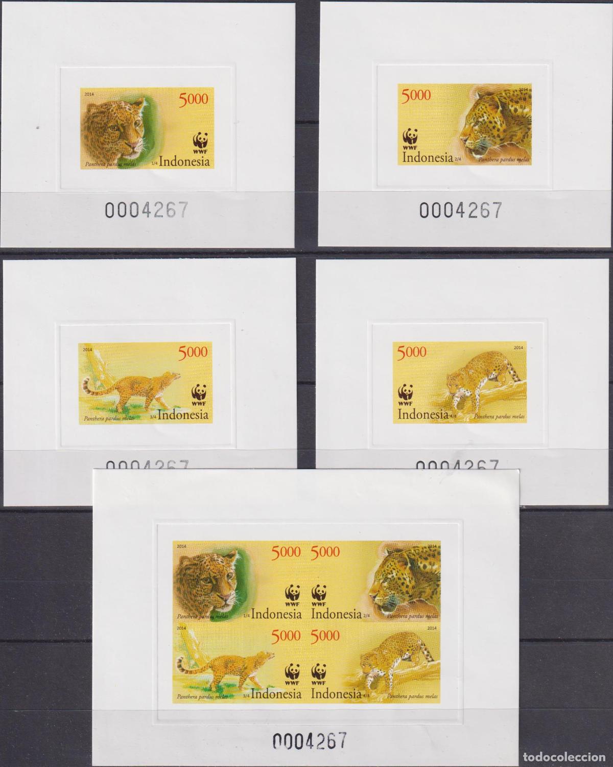Sellos: Indonesia 2014 leopardos MNH - Foto 1