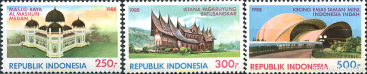 Sellos: 326339 MNH INDONESIA 1988 EDIFICIOS - Foto 1