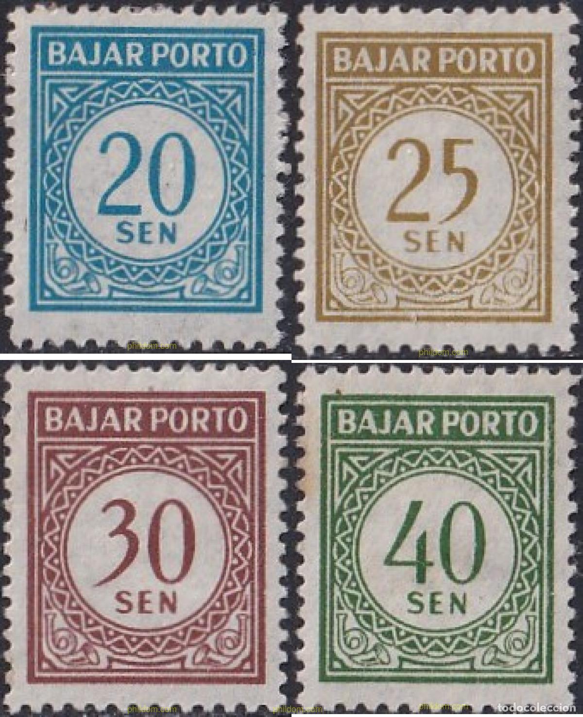 Sellos: 785500 MNH INDONESIA 1952 TASAS