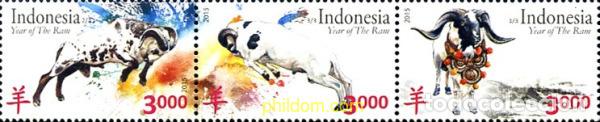 Sellos: 348306 MNH INDONESIA 2015 A&Ntilde;O LUNAR CHINO - A&Ntilde;O DE LA CABRA
