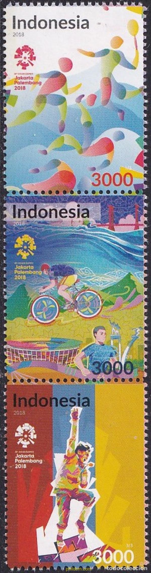 Sellos: 785604 MNH INDONESIA 2018 XVIII JUEGOS ASIATICOS EN JAKARTA 2018