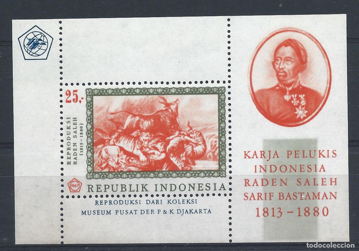 Sellos: Indon&eacute;sie Bloc N&deg;8** (MNH) 1967 - Arts &rdquo;Tableaux&rdquo;