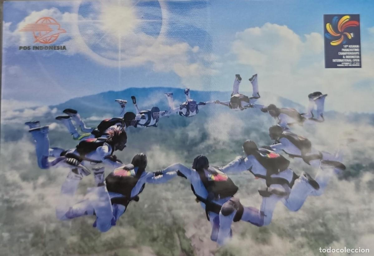 Sellos: O) 2014 INDONESIA, ASIANIA PARACHUTING CHAMPIONSHIPS AND INDONESIA INTERNATIONAL OPEN, POSTAL STATIO