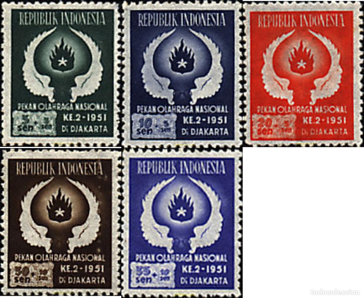 Sellos: 27227 MNH INDONESIA 1951 JUEGOS DEPORTIVOS NACIONALES