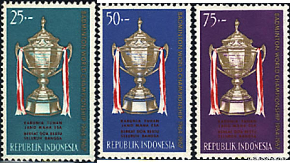 Briefmarken: 27232 MNH INDONESIA 1964 3 CAMPEONATOS DE BADMINTON. COPA THOMAS.