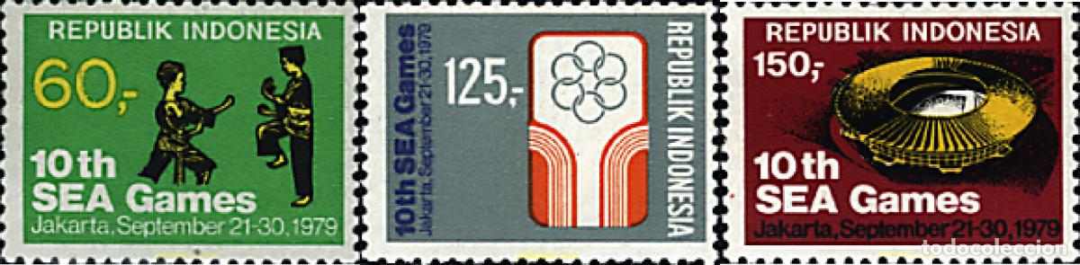 Stamps: 77946 MNH INDONESIA 1979 10 JUEGOS DEPORTIVOS DEL SUD-ESTE ASIATICO