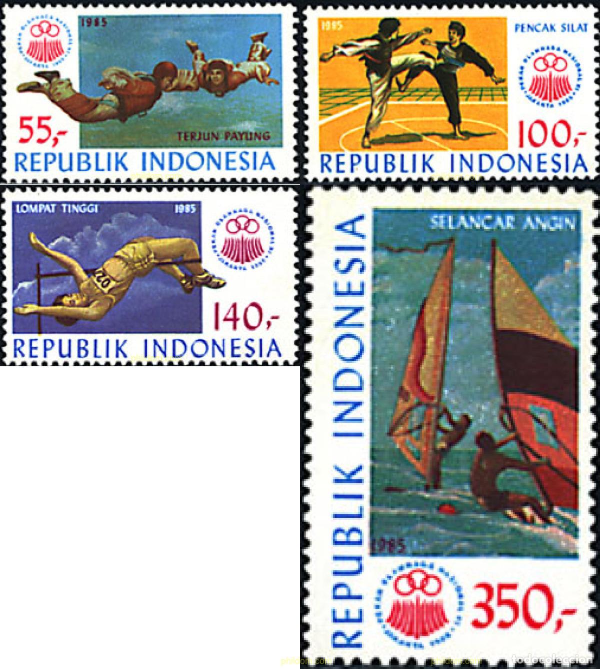 Sellos: 27250 MNH INDONESIA 1985 11 SEMANA DEPORTIVA NACIONAL