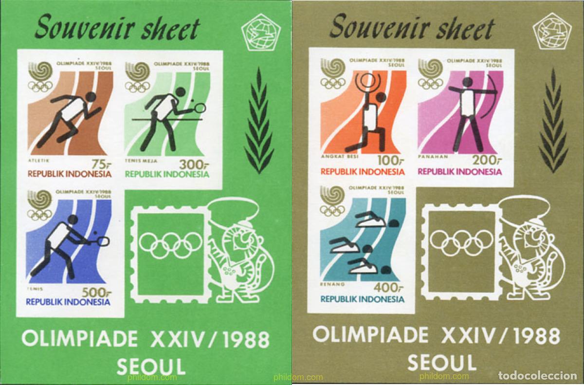 Stamps: 104642 MNH INDONESIA 1988 24 JUEGOS OLIMPICOS VERANO SEUL 1988