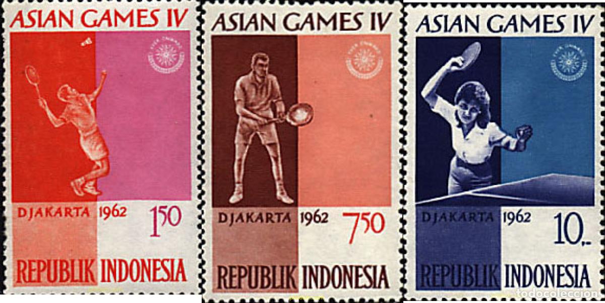 Stamps: 679264 MNH INDONESIA 1962 4 JUEGOS ASIATICOS EN JAKARTA