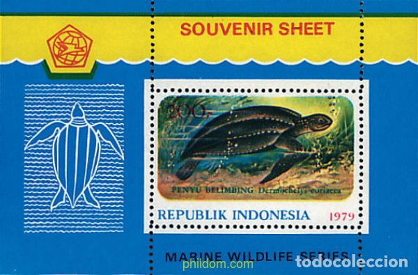 Stamps: 54558 MNH INDONESIA 1979 FAUNA MARINA