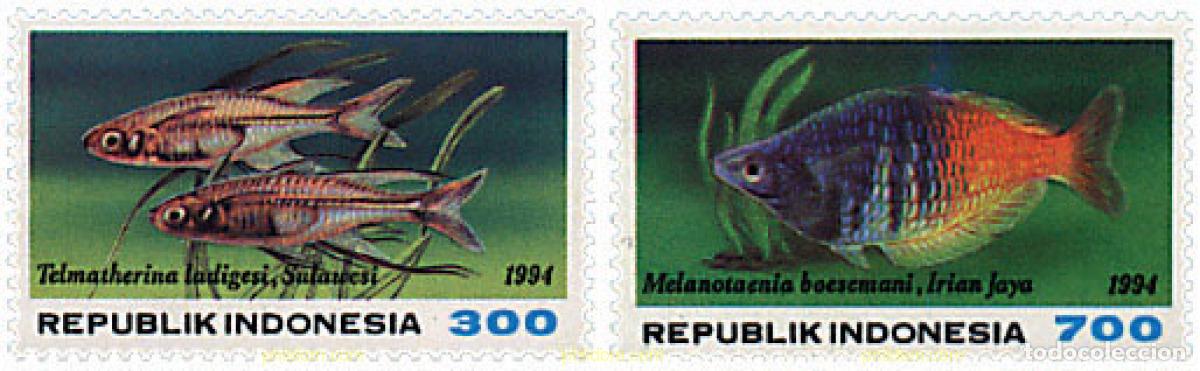 Sellos: 28562 MNH INDONESIA 1994 PECES ORNAMENTALES