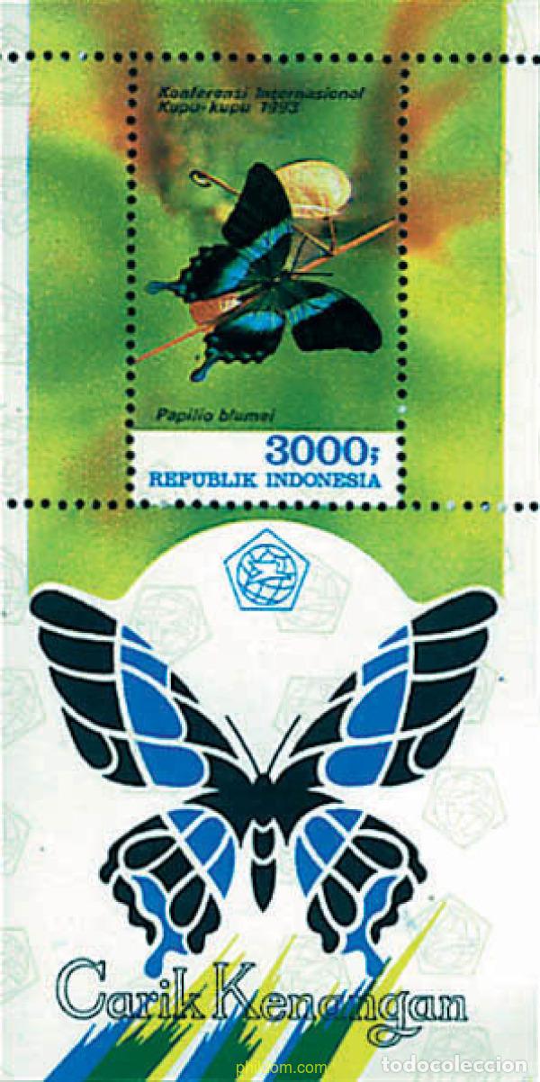 Sellos: 94849 MNH INDONESIA 1993 CONFERENCIA MUNDIAL SOBRE MARIPOSAS