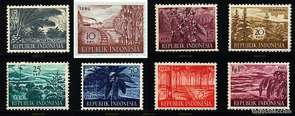Sellos: 326141 HINGED INDONESIA 1960 CULTIVOS